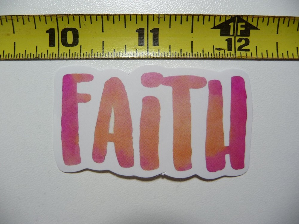 Faith-inspired color letters decal sticker for church and Christian belief decor