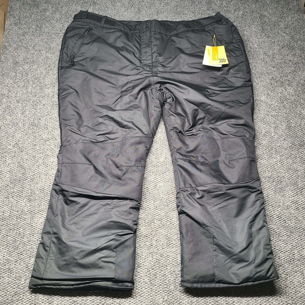 NWT All In Motion Men’s Water & Wind Resistant Snow warm Pants Black Size 4XL