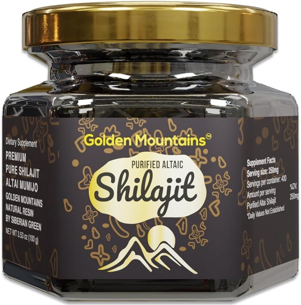 Pure Altai Mountain Shilajit Resin 100g with Free Dosage Spoon