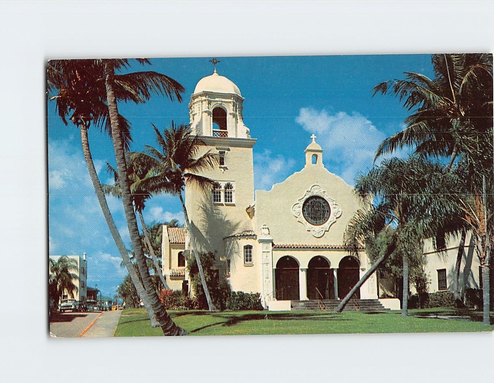 Postcard Holy Trinity Episcopal Church West Palm Beach Florida USA