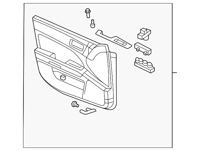 Genuine GM Door Interior Trim Panel 25900008