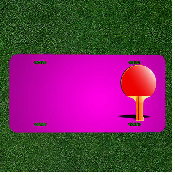 Custom Personalized Bat & Ping-Pong Car License Plate with Names