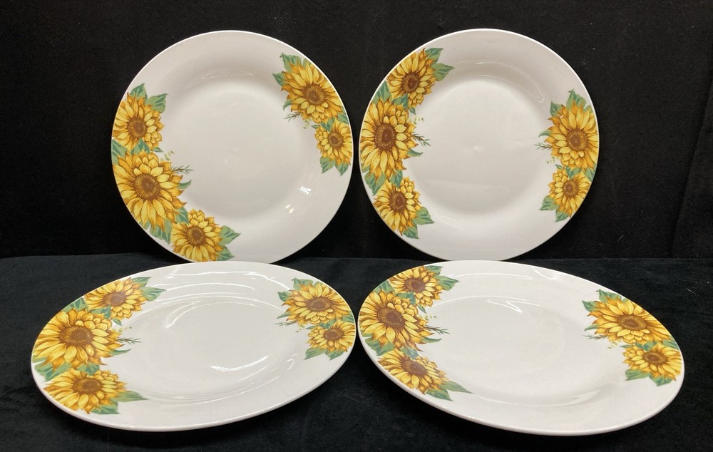 Royal Norfolk Sunflower Salad Plates 7.75