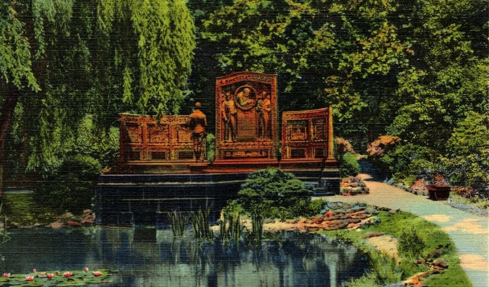 Westinghouse Memorial Schenley Park Pittsburgh Pennsylvania Vintage Postcard
