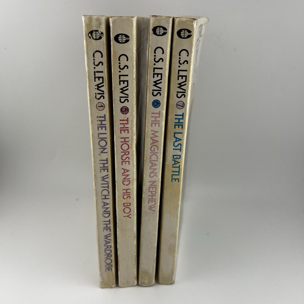 Lot Of 4 C. S. Lewis The Chronicles of Narnia 1,5,6,7 1970 Edition