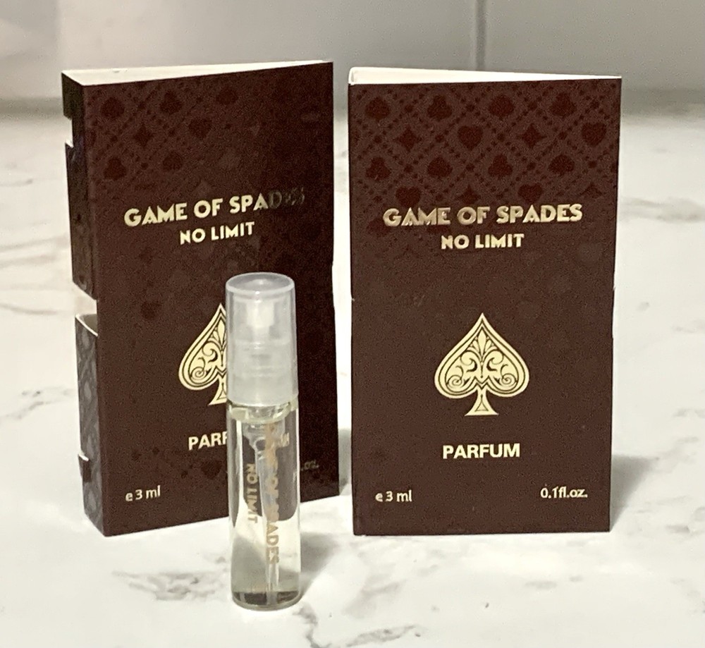 2X Jo Milano Game Of Spades No Limit 0.1 oz 3 ml Parfum Spray Travel Sample Vial