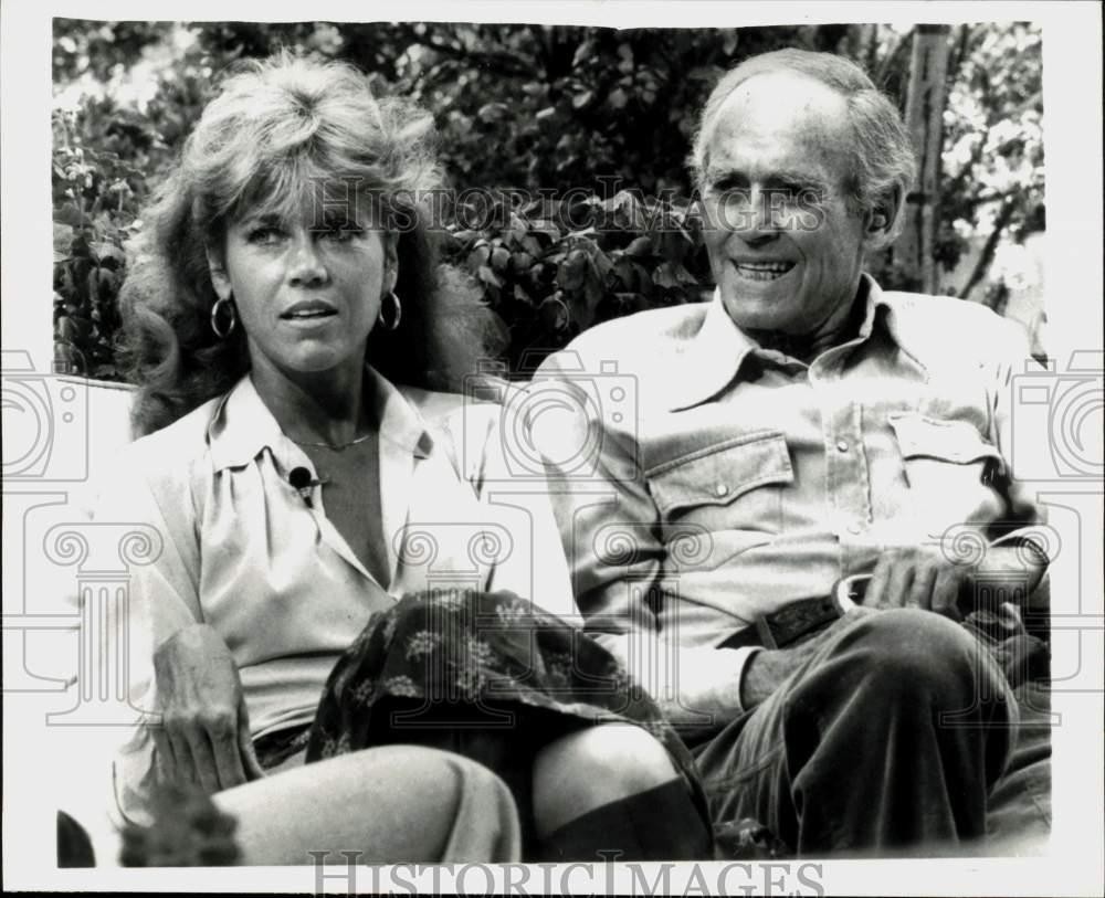 1979 Press Photo Actor Henry Fonda & Daughter Jane Fonda in Los Angeles