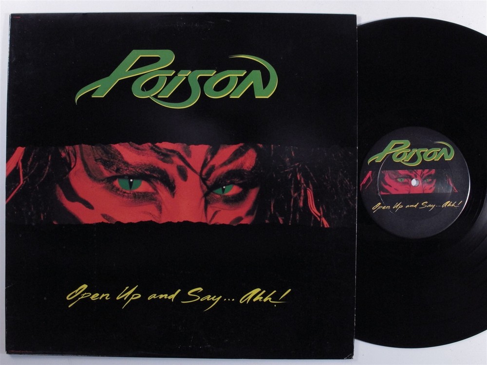 POISON Open Up And Say...Ahh! ENIGMA/CAPITOL LP f