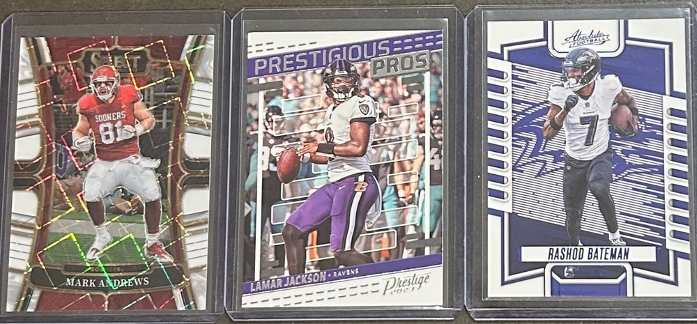 2023 Panini Football Baltimore Ravens 3 Card Insert/Parallel Trading Lot!