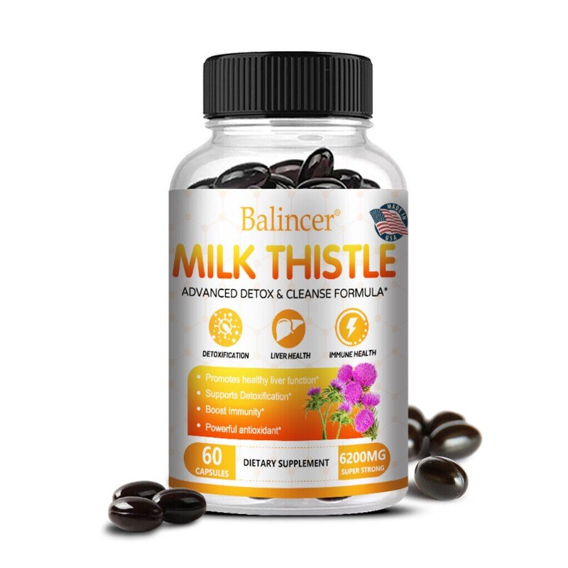 Milk Thistle Capsules Supports Liver Health Liver Cleansing And Detoxification
