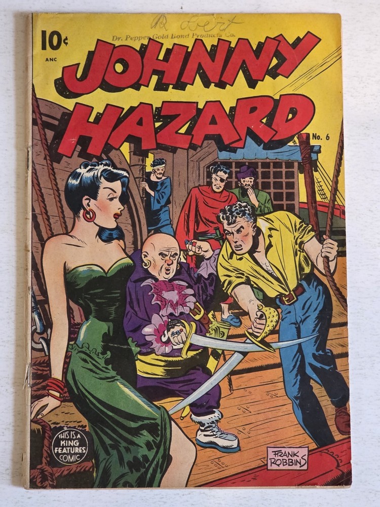 Johnny Hazard #6 G/VG F. Robbins GGA 1948 King Features Syn. Pre-Code Golden Age