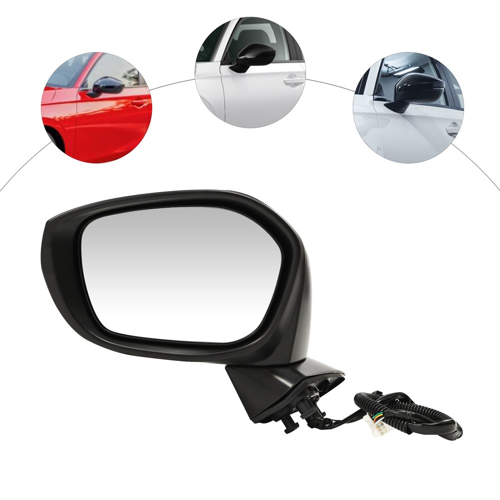 2022-2023 Honda Civic Left Driver Side Mirror with Blind Spot Indicator and Turn Signal