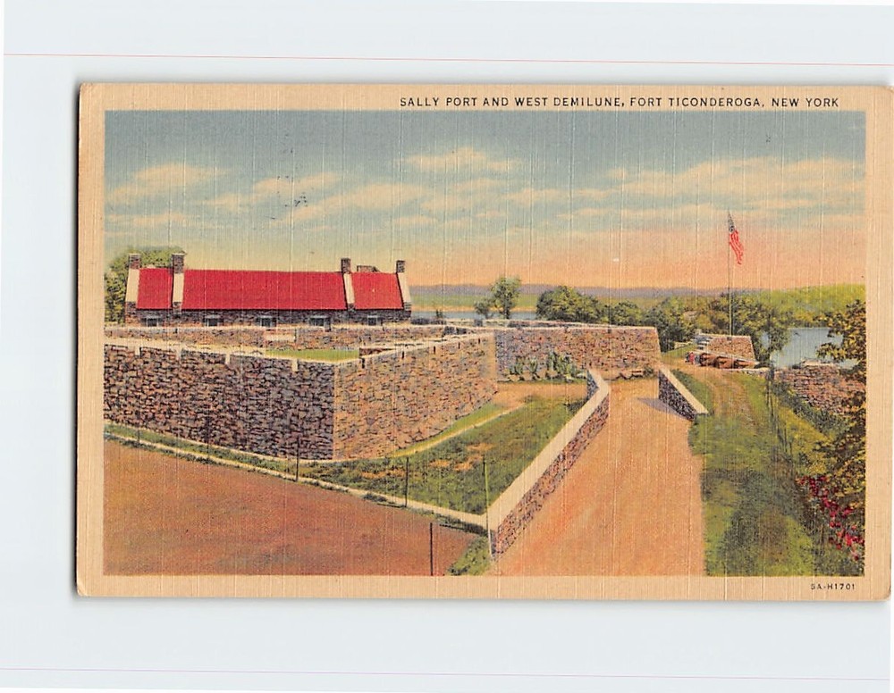 Postcard Sally Port and West Demilune Fort Ticonderoga NY USA