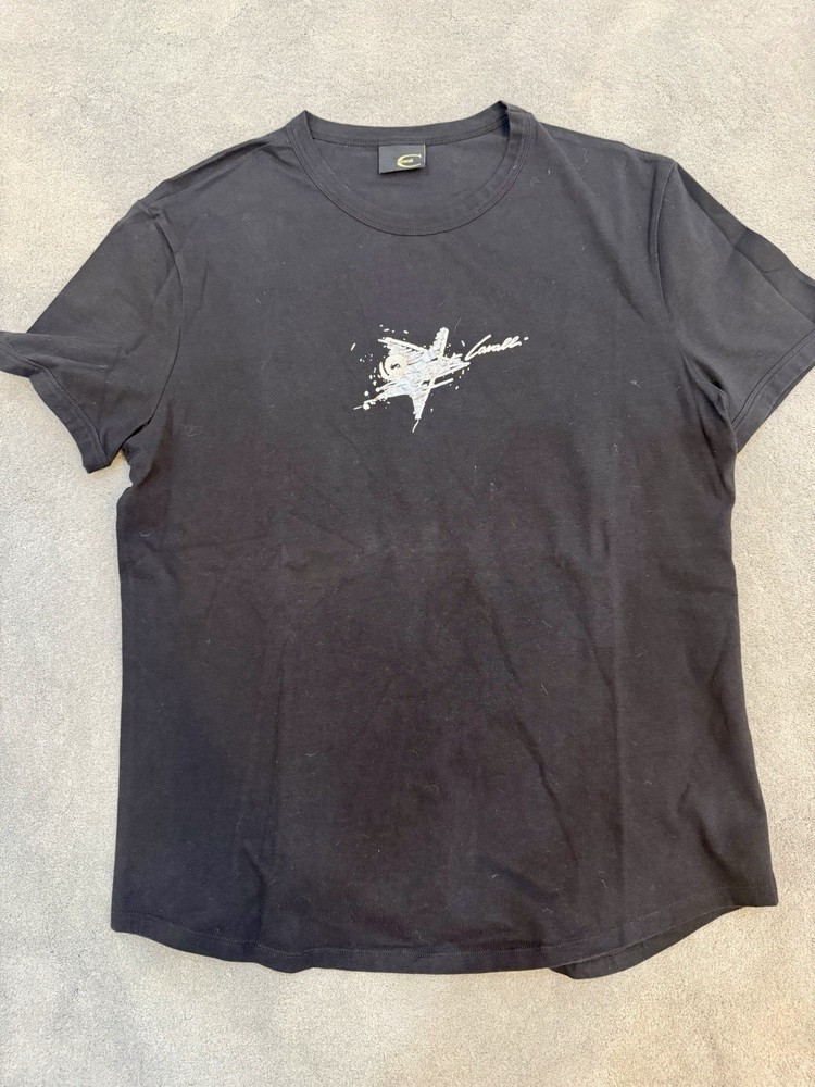 Vintage Men’s Just Cavalli Black Crew Neck Graphic Shirt Sleeve T-shirt, Size S