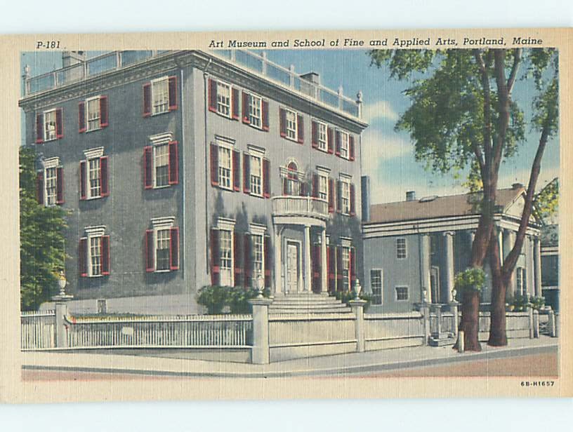 Unused Linen MUSEUM SCENE Portland Maine ME hr0652