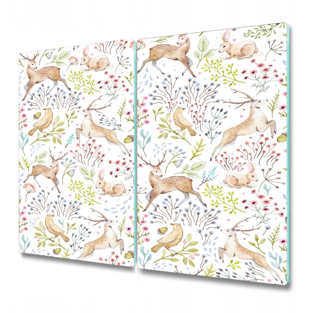 Glass Cutting Board Worktop Saver Wood & Light animals Animals Delicate 2x30x52