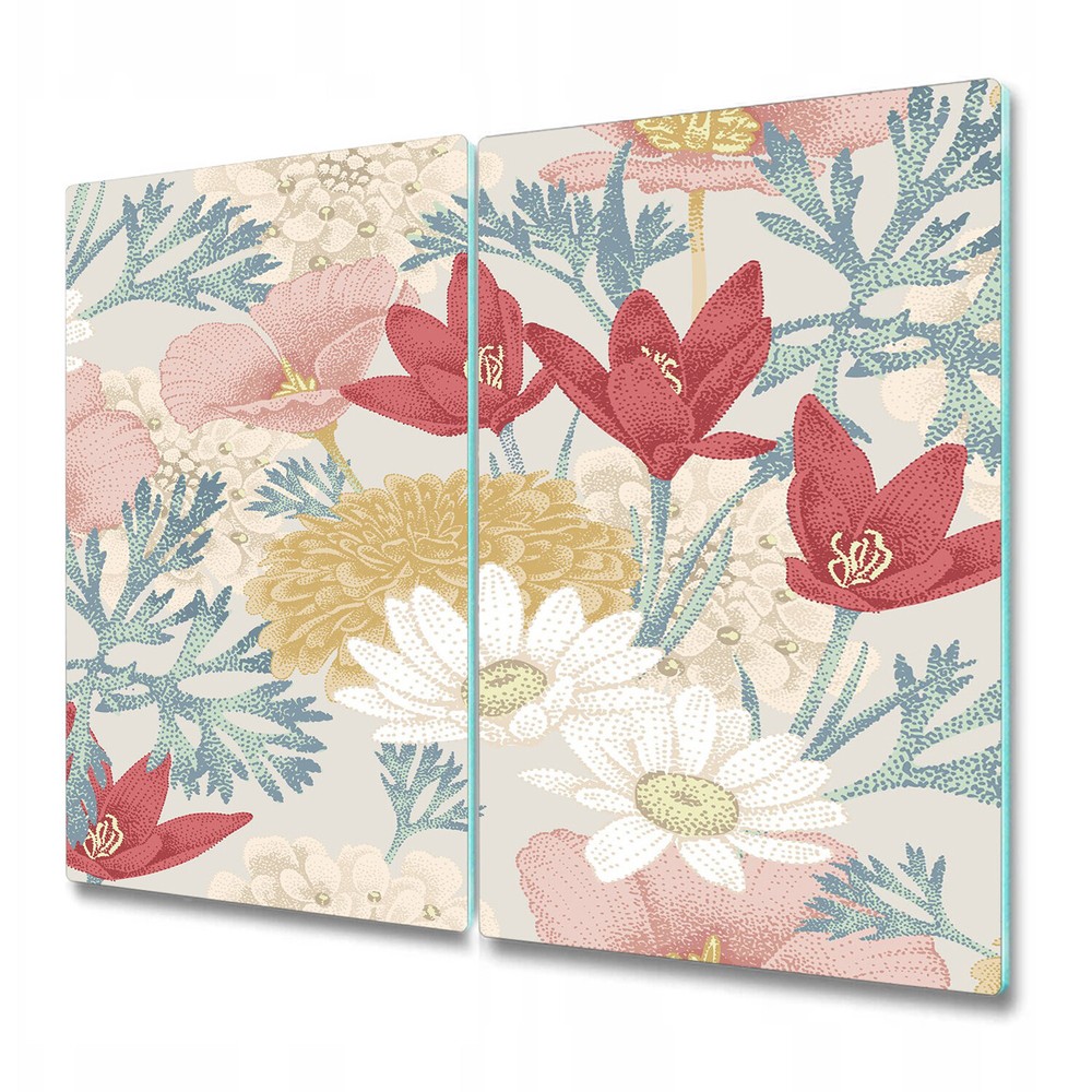 Tempered Glass Surface Protector Romantic spring flowers pastel pink 2x30x52