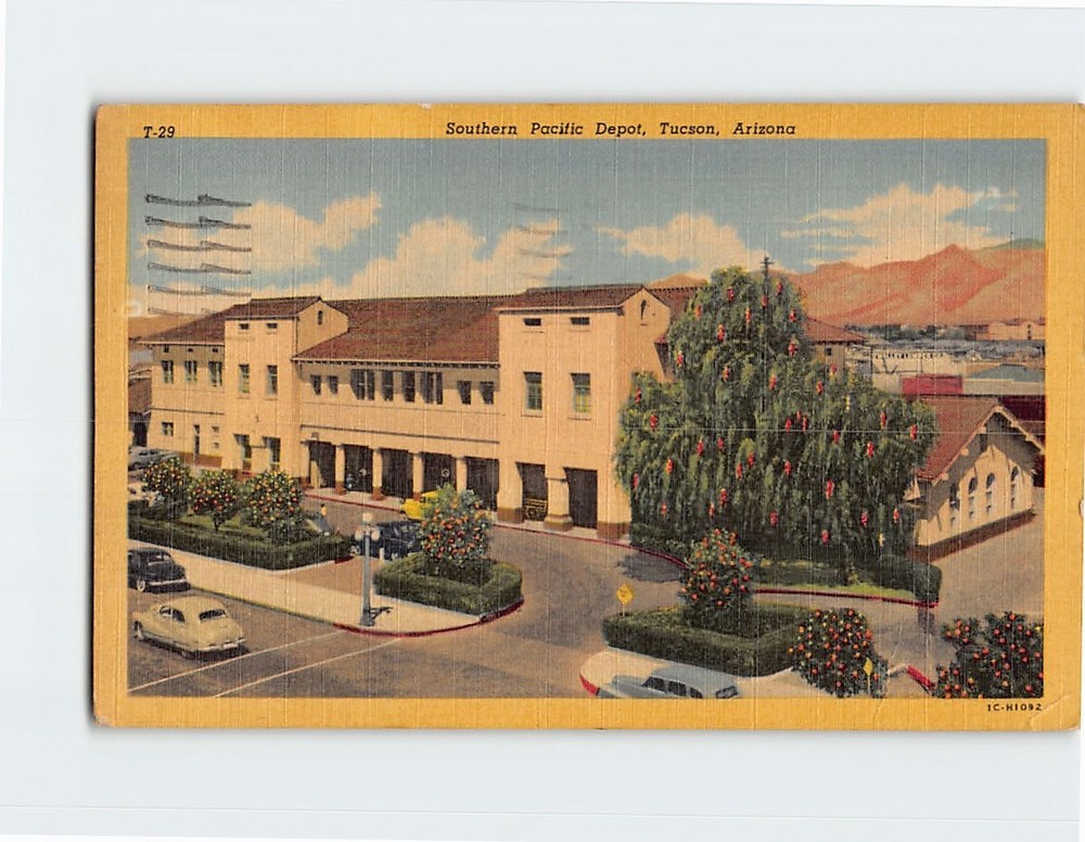Postcard Southern Pacific Depot Tucson Arizona USA