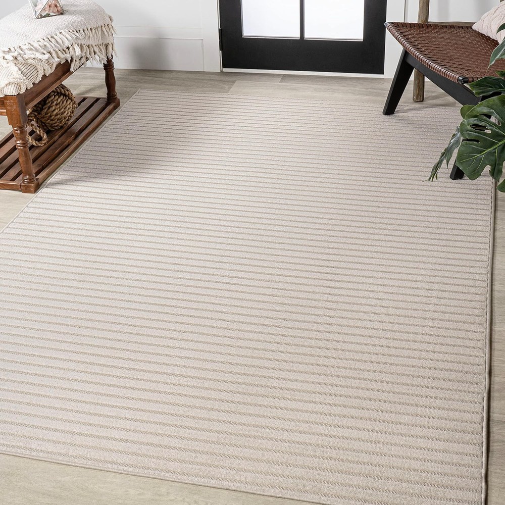 Jonathan Y Aarhus High-Low Minimalist Scandi 3x5 Ivory Cream Rug