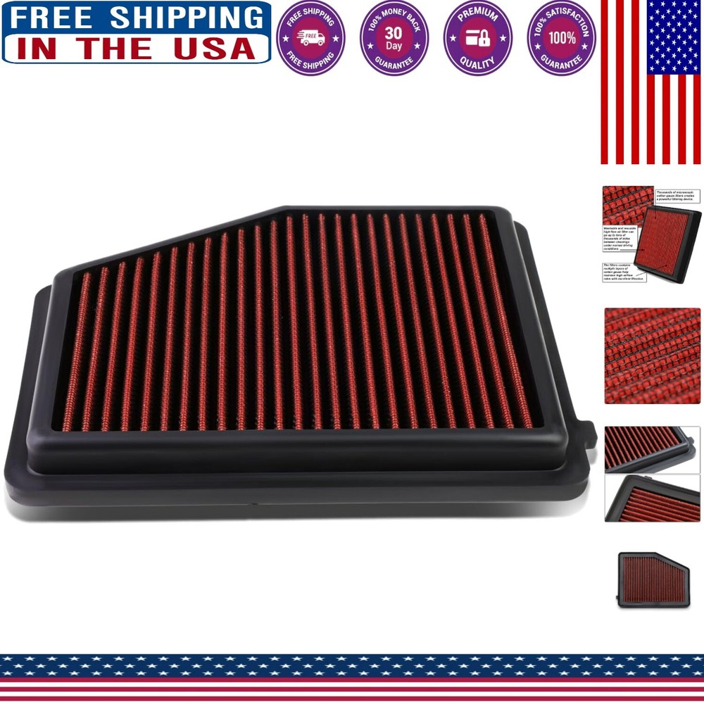 Reusable, Clean Air Drop-In Filter for Car Performance - Fits 12-15 Civic & ILX