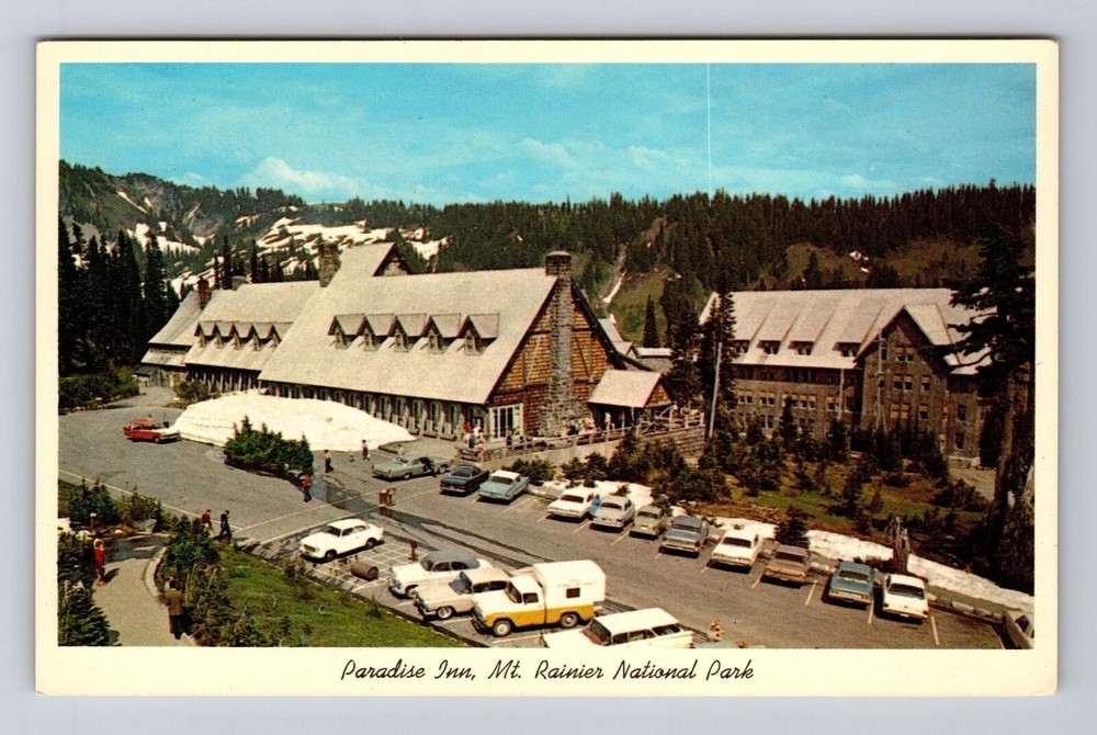 Mount Rainier National Park, Paradise Inn, Vintage Postcard