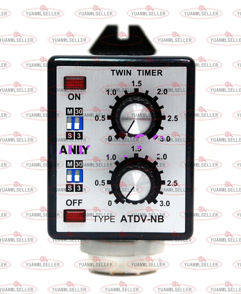 New ANLY ATDV-NB Twin Timer Relay 3S-30M AC110V/220V Industrial 1PCS  
