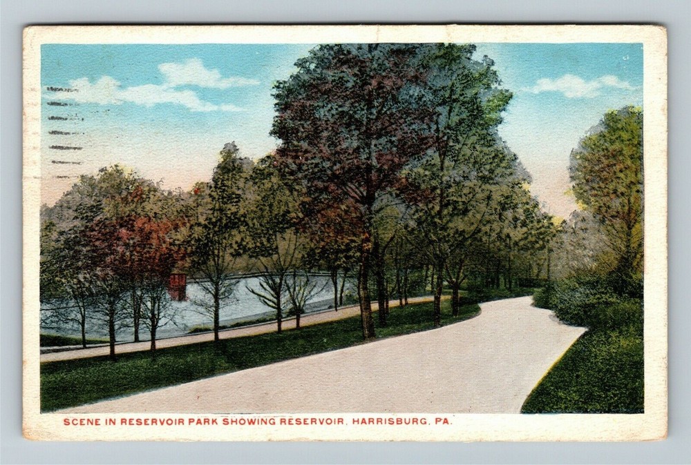 Harrisburg PA-Pennsylvania, Reservoir Park, c1927 Vintage Souvenir Postcard