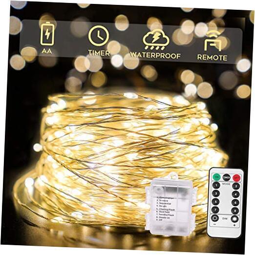 66ft 200 LED Outdoor String Lights Fairy Lights Battery 66 feet Warm White