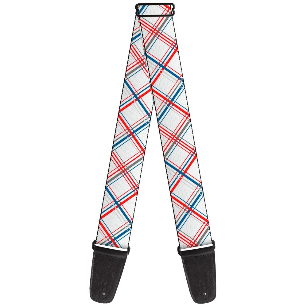 Guitar Strap - Plaid X White/Red/Turquoise/Gray ACC NEWAnother great item from Rarewaves USA | Free delivery!