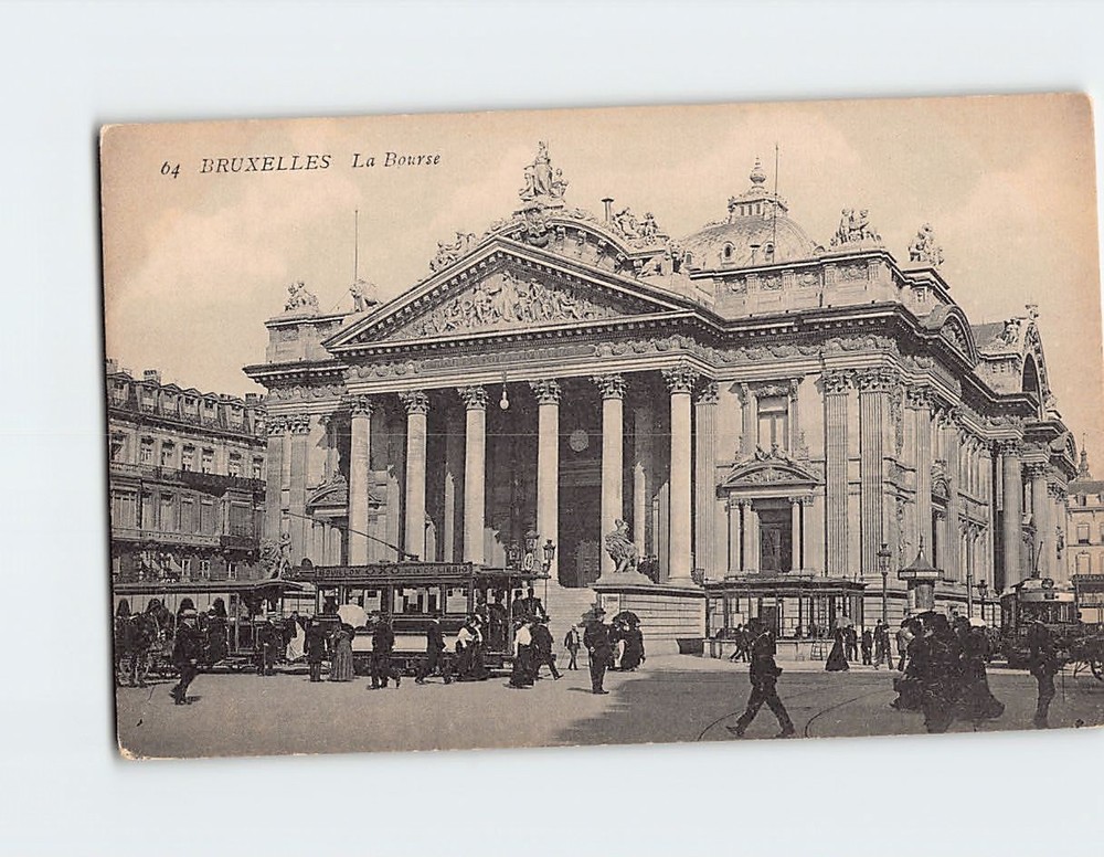 Postcard La Bourse Brussels Belgium