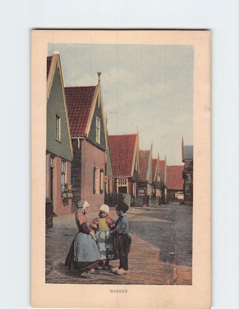 Postcard Scene in Marken North Holland Netherlands