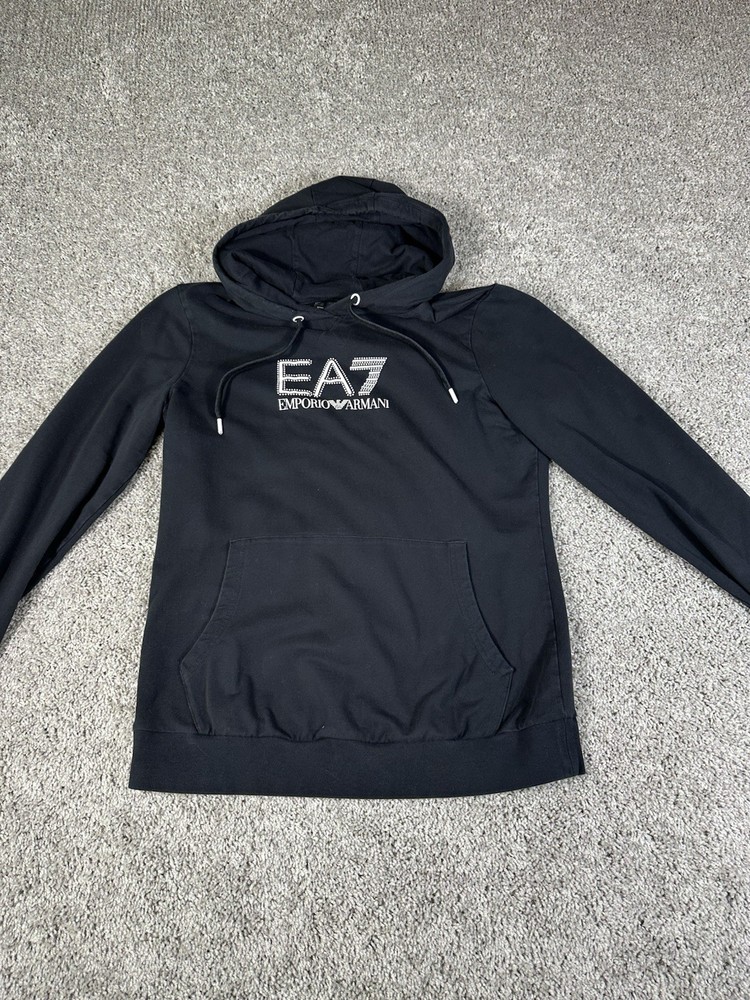 EA7 Emporio Armani - Mens Regular Fit Logo Hooded Sweater Hoodie -small