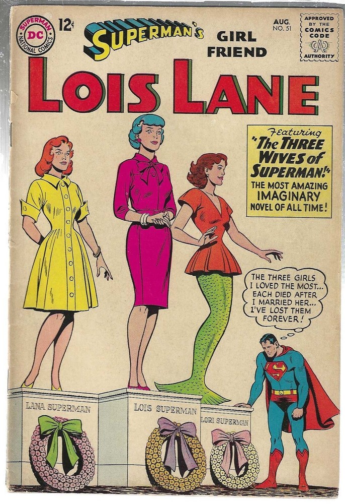 SUPERMAN'S GIRLFRIEND LOIS LANE #51 (6.0/6.5) DEAD WIVES!! 1964