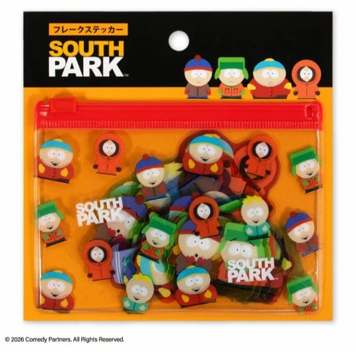 South Park Flake Stickers with Pouch