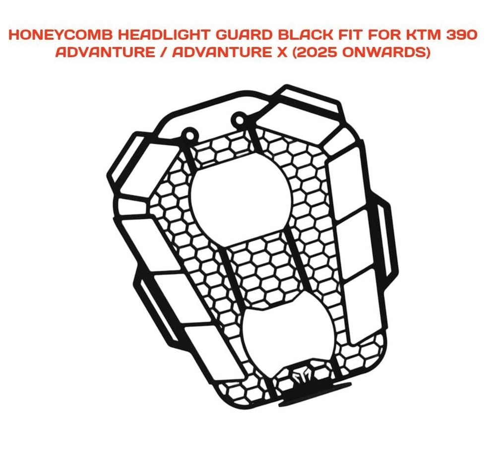 HONEYCOMB HEADLIGHT GUARD FIT FOR KTM 390 ADVANTURE / ADVENTURE X (2025 ONWARDS)