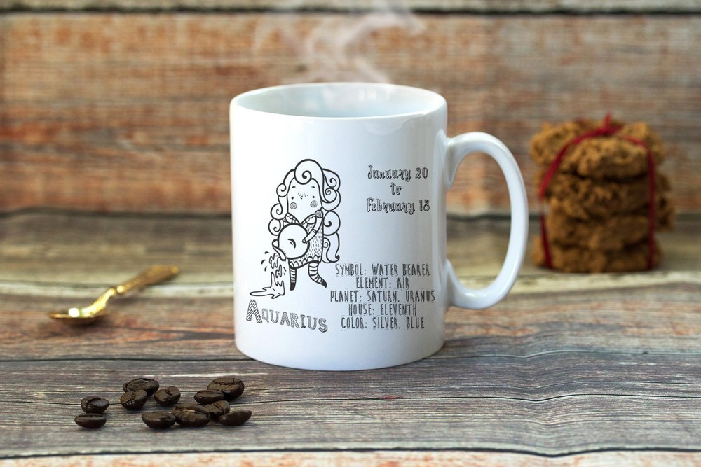 Aquarius Zodiac Coffee Tea Mug Personalized Mug Personalized Gift Special Coffee