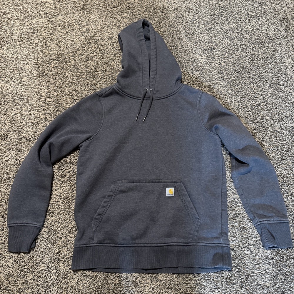 Carhartt Womens M Relaxed Fit Midweight Pullover Sweatshirt Hoodie Gray