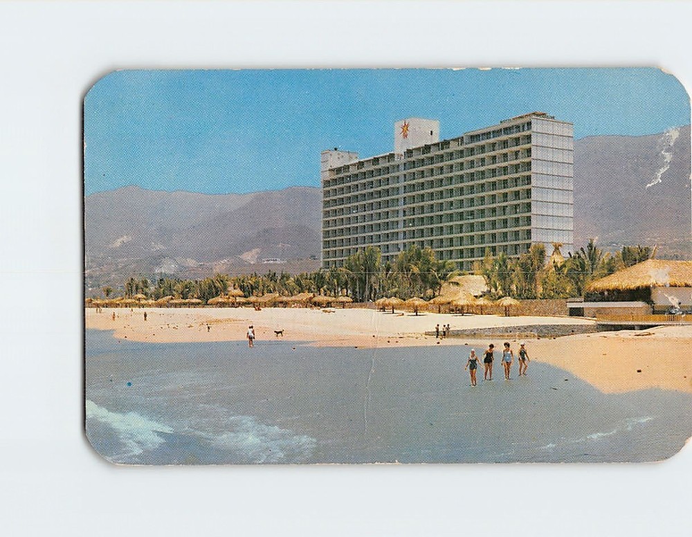 Postcard Acapulco Hilton Hotel and Cabins Acapulco Mexico