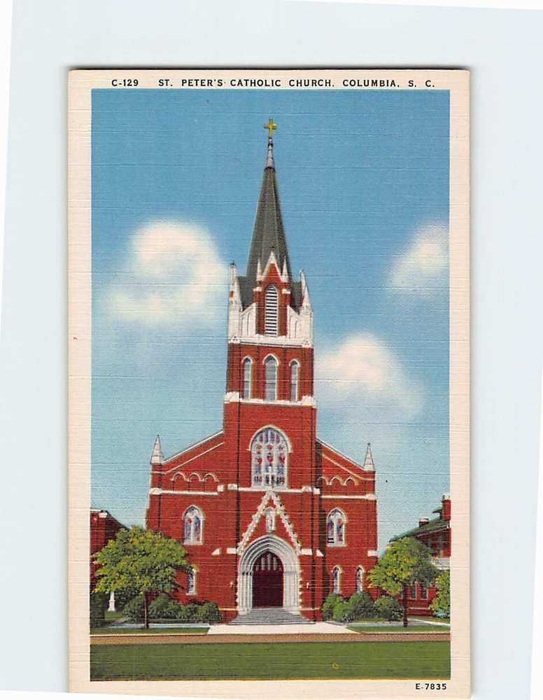 Postcard St. Peters Catholic Church Columbia South Carolina USA