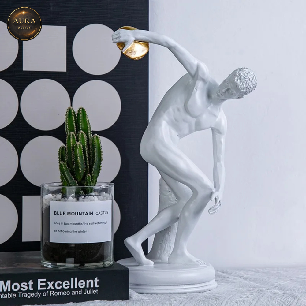 🏛 Modern Decorative Statue Nude Male Athlete 34cm B✨ Collectible Ornament