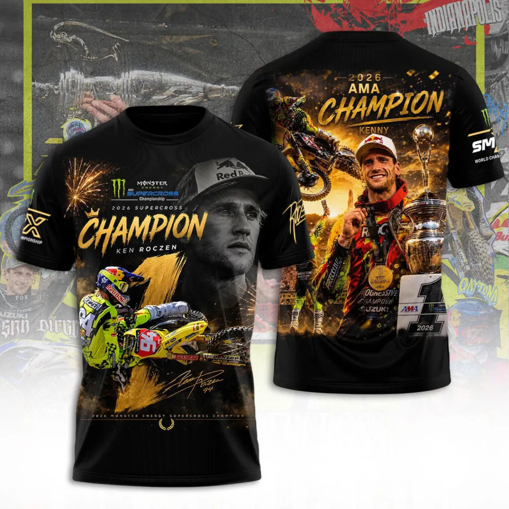 Ken Roczen 2026 AMA 450SX Champion Apparel Motocross Racing Fan Graphic Jersey