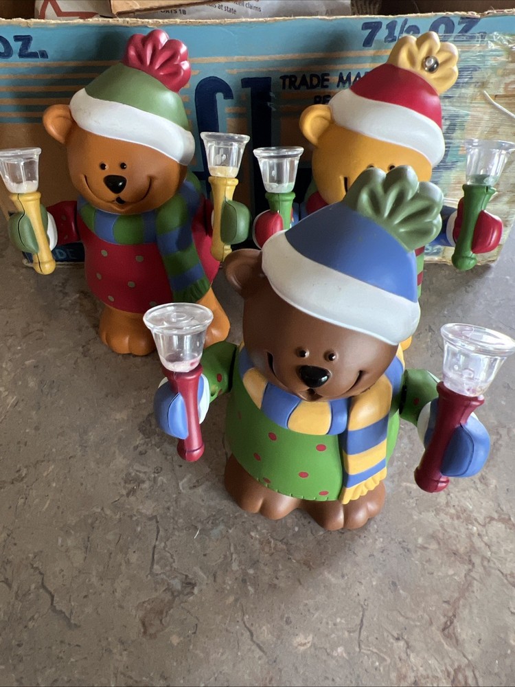 2005 Avon Christmas 3 Bear set-Animated-Musical & Lights