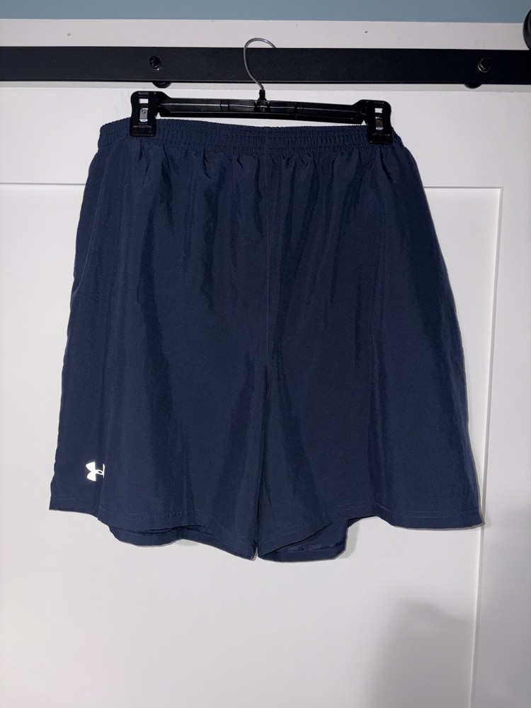 Under Armour HeatGear Men's Navy Mesh Athletic Shorts Drawstring Size XL
