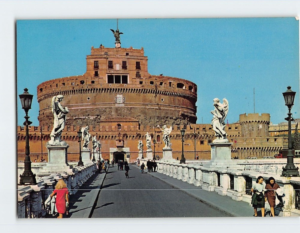 Postcard St. Angelo Castle Rome Italy