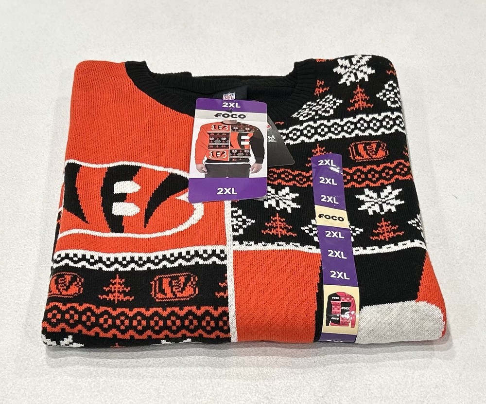 NFL Team Apparel Mens Foco Long Sleeve Crewneck Sweatshirt Multicolor Size 2XL
