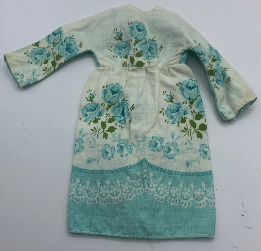 Handmade Barbie Sized Sleep Gown Doll Flower Floral Pajama Dress Night Clothes