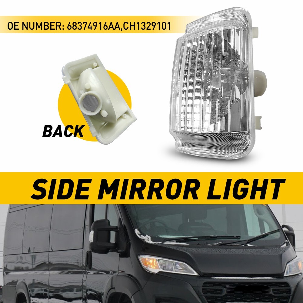 Mirror Turn Signal Lamp Lens Cover Side Right Fit 14-23 Ram ProMaster 1500 2500