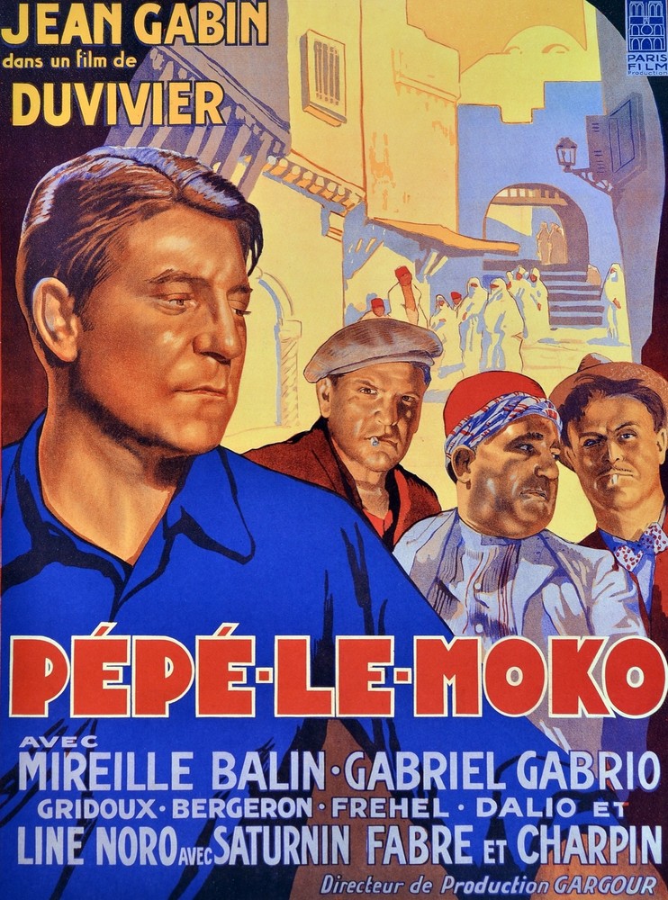 Jean Gabin pepe le Moko movie Decorative Poster. Home Graphic Art Design 4007