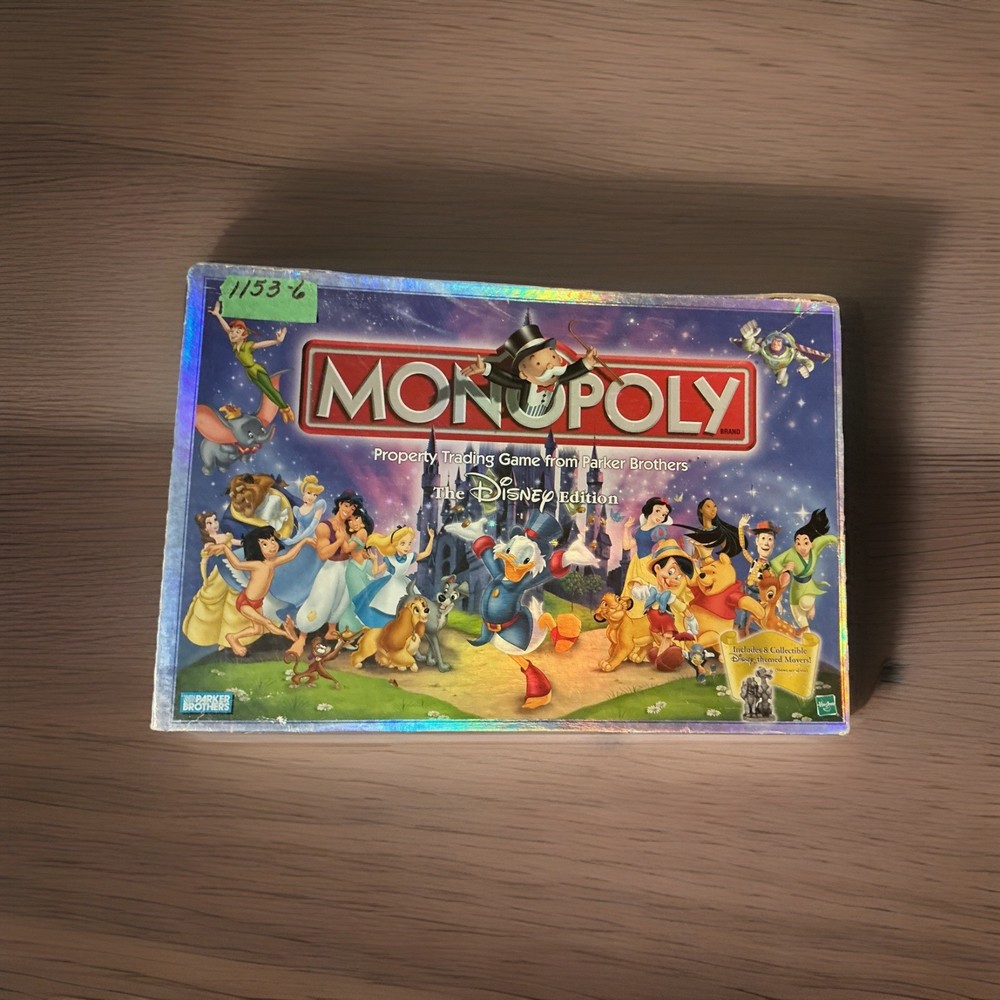 Disney Edition Monopoly 2001 - Mostly Complete w/ Game Board, Tokens & Cards