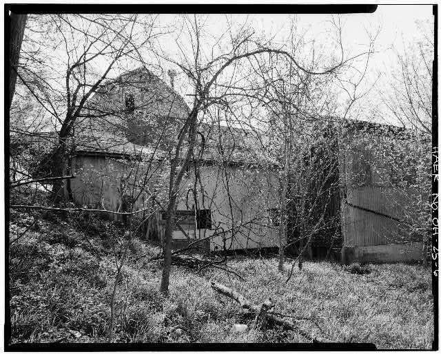 6. VIEW FROM WEST SHOWING EAST ELEVATION - Mount Healthy Mill, Covered Bridge